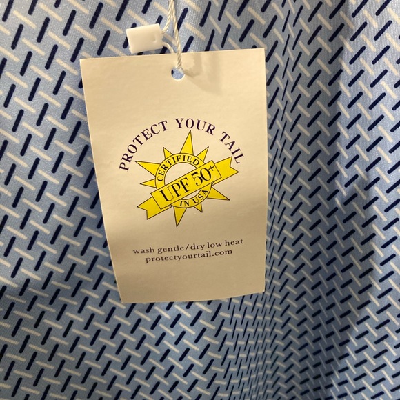 Men’s SPF Blue/Orange Zip-Up - Picture 6 of 6